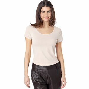 Tahari Airy Soft Short Sleeve Women's Tee Beige